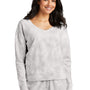 Port & Company Womens Beach Wash Tie Dye V-Neck Sweatshirt - Dove Grey