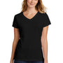 Port & Company Womens Short Sleeve V-Neck T-Shirt - Black