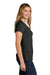 Port & Company Womens Short Sleeve V-Neck T-Shirt Heather Black Side
