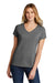 Port & Company Womens Short Sleeve V-Neck T-Shirt Heather Graphite Grey Front