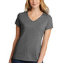 Port & Company Womens Short Sleeve V-Neck T-Shirt - Heather Graphite Grey