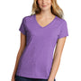Port & Company Womens Short Sleeve V-Neck T-Shirt - Heather Team Purple