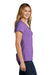 Port & Company Womens Short Sleeve V-Neck T-Shirt Heather Team Purple Side