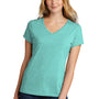 Port & Company Womens Short Sleeve V-Neck T-Shirt - Heather Vivid Teal Green