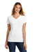 Port & Company Womens Short Sleeve V-Neck T-Shirt White Front