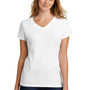 Port & Company Womens Short Sleeve V-Neck T-Shirt - White