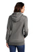 Port & Company Womens Core Fleece Hooded Sweatshirt Hoodie Heather Graphite Grey Side
