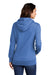 Port & Company Womens Core Fleece Hooded Sweatshirt Hoodie Heather Royal Blue Side