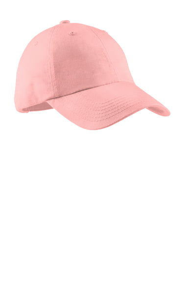 Port Authority LPWU Garment Washed Hat Light Pink Front
