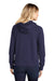 Sport-Tek Womens French Terry Hooded Sweatshirt Hoodie True Navy Blue Side