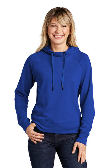 Sport-Tek Womens French Terry Hooded Sweatshirt Hoodie True Royal Blue Front