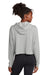 Sport-Tek Womens Moisture Wicking Fleece Crop Hooded Sweatshirt Hoodie Heather Light Grey Side