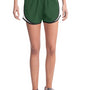 Sport-Tek Womens Cadence Moisture Wicking Shorts - Forest Green/White/Black