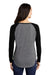 Sport-Tek Womens Moisture Wicking Long Sleeve Scoop Neck T-Shirt Black/Heather Dark Grey Side