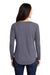 Sport-Tek Womens Moisture Wicking Long Sleeve Scoop Neck T-Shirt Heather True Navy Blue Side