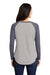 Sport-Tek Womens Moisture Wicking Long Sleeve Scoop Neck T-Shirt Heather True Navy Blue/Heather Light Grey Side