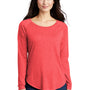 Sport-Tek Womens Moisture Wicking Long Sleeve Scoop Neck T-Shirt - Heather True Red