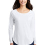 Sport-Tek Womens Moisture Wicking Long Sleeve Scoop Neck T-Shirt - White