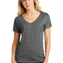 Sport-Tek Womens Moisture Wicking Short Sleeve V-Neck T-Shirt - Heather Dark Grey - Closeout