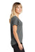 Sport-Tek Womens Moisture Wicking Short Sleeve V-Neck T-Shirt Heather Dark Grey Side