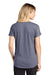 Sport-Tek Womens Moisture Wicking Short Sleeve V-Neck T-Shirt Heather True Navy Blue Side