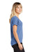 Sport-Tek Womens Moisture Wicking Short Sleeve V-Neck T-Shirt Heather True Royal Blue Side
