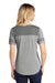 Sport-Tek Womens Fan Moisture Wicking Short Sleeve Crewneck T-Shirt Heather Dark Grey/Heather Light Grey Side