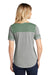 Sport-Tek Womens Fan Moisture Wicking Short Sleeve Crewneck T-Shirt Heather Forest Green/Heather Light Grey Side