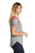 Sport-Tek Womens Fan Moisture Wicking Short Sleeve Crewneck T-Shirt Heather True Red/Heather Light Grey Side