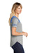 Sport-Tek Womens Fan Moisture Wicking Short Sleeve Crewneck T-Shirt Heather True Royal Blue/Heather Light Grey Side