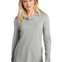 Sport-Tek Womens Moisture Wicking Cowl Neck Long Sleeve T-Shirt - Heather Light Grey