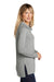 Sport-Tek Womens Moisture Wicking Cowl Neck Sweatshirt Heather Light Grey Side