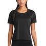 Sport-Tek Womens Draft Crop Short Sleeve Crewneck T-Shirt - Black
