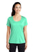Sport-Tek Womens Short Sleeve Scoop Neck T-Shirt Bright Seafoam Green Front
