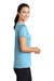Sport-Tek Womens Short Sleeve Scoop Neck T-Shirt Light Blue Side