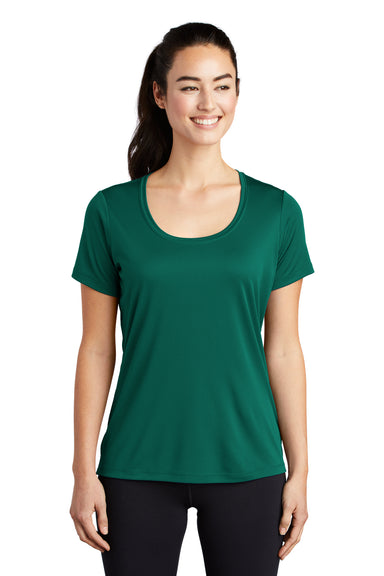 Sport-Tek Womens Short Sleeve Scoop Neck T-Shirt Marine Green Front