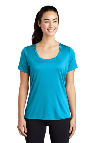 Sport-Tek Womens Short Sleeve Scoop Neck T-Shirt Sapphire Blue Front
