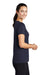 Sport-Tek Womens Short Sleeve Scoop Neck T-Shirt True Navy Blue Side