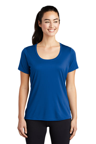 Sport-Tek Womens Short Sleeve Scoop Neck T-Shirt True Royal Blue Front