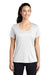 Sport-Tek Womens Short Sleeve Scoop Neck T-Shirt White Front