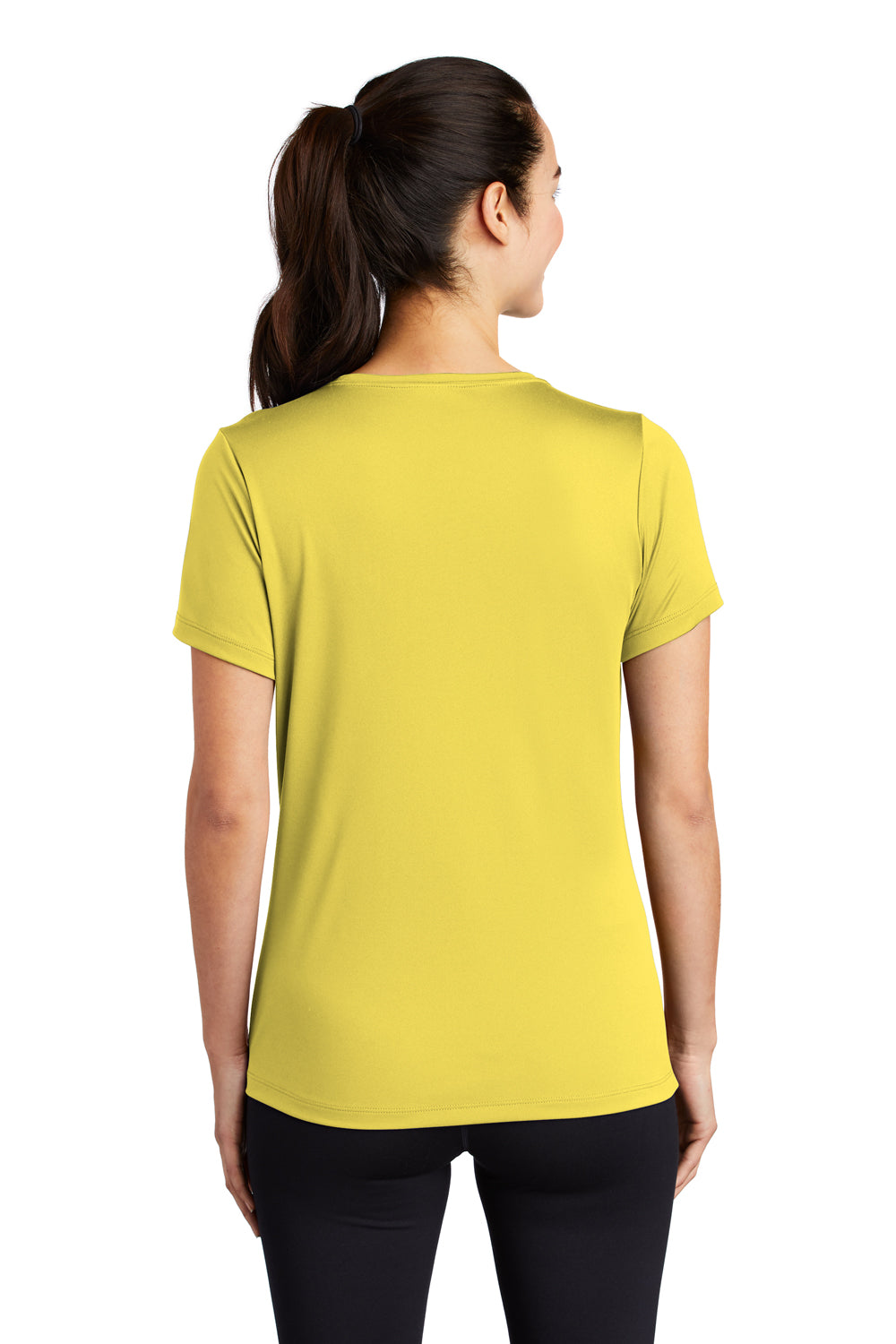Sport-Tek Womens Short Sleeve Scoop Neck T-Shirt Yellow Side