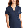 Sport-Tek Womens Endeavor Moisture Wicking Short Sleeve Polo Shirt - Heather Dark Royal Blue