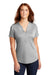 Sport-Tek Womens Endeavor Short Sleeve Polo Shirt Heather Light Grey Front
