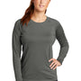Sport-Tek Womens Rashguard Moisture Wicking Long Sleeve Crewneck T-Shirt - Dark Smoke Grey