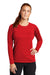 Sport-Tek Womens Rashguard Long Sleeve Crewneck T-Shirt True Red Front
