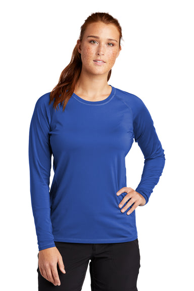 Sport-Tek Womens Rashguard Long Sleeve Crewneck T-Shirt True Royal Blue Front
