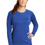 Sport-Tek Womens Rashguard Moisture Wicking Long Sleeve Crewneck T-Shirt - True Royal Blue