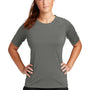 Sport-Tek Womens Rashguard Moisture Wicking Short Sleeve Crewneck T-Shirt - Dark Smoke Grey