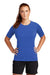 Sport-Tek Womens Rashguard Short Sleeve Crewneck T-Shirt True Royal Blue Front