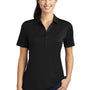 Sport-Tek Womens Moisture Wicking Short Sleeve Polo Shirt - Black